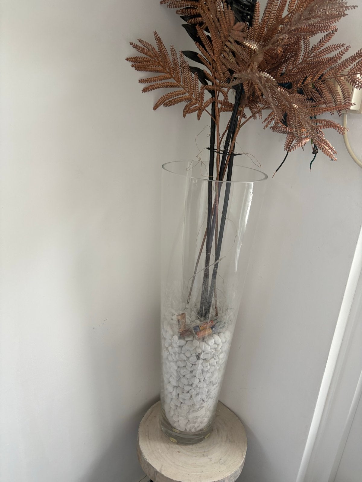 Grote glazen vaas - 70 cm hoog, Huis en Inrichting, Woonaccessoires | Vazen, Ophalen