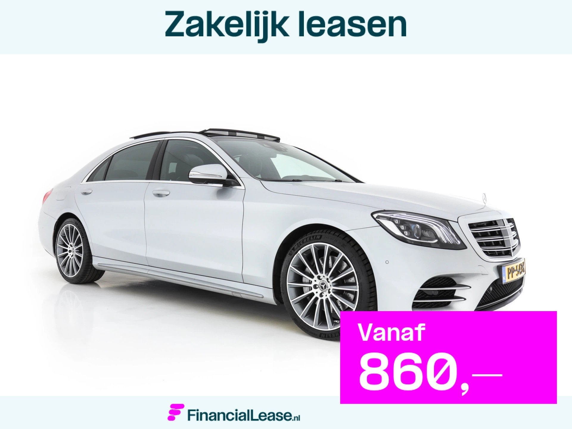 Mercedes-Benz S-Klasse 400d AMG-Line 4-Matic Lang Aut. *PANO, Automaat, Gebruikt, 2925 cc, 241 €/maand