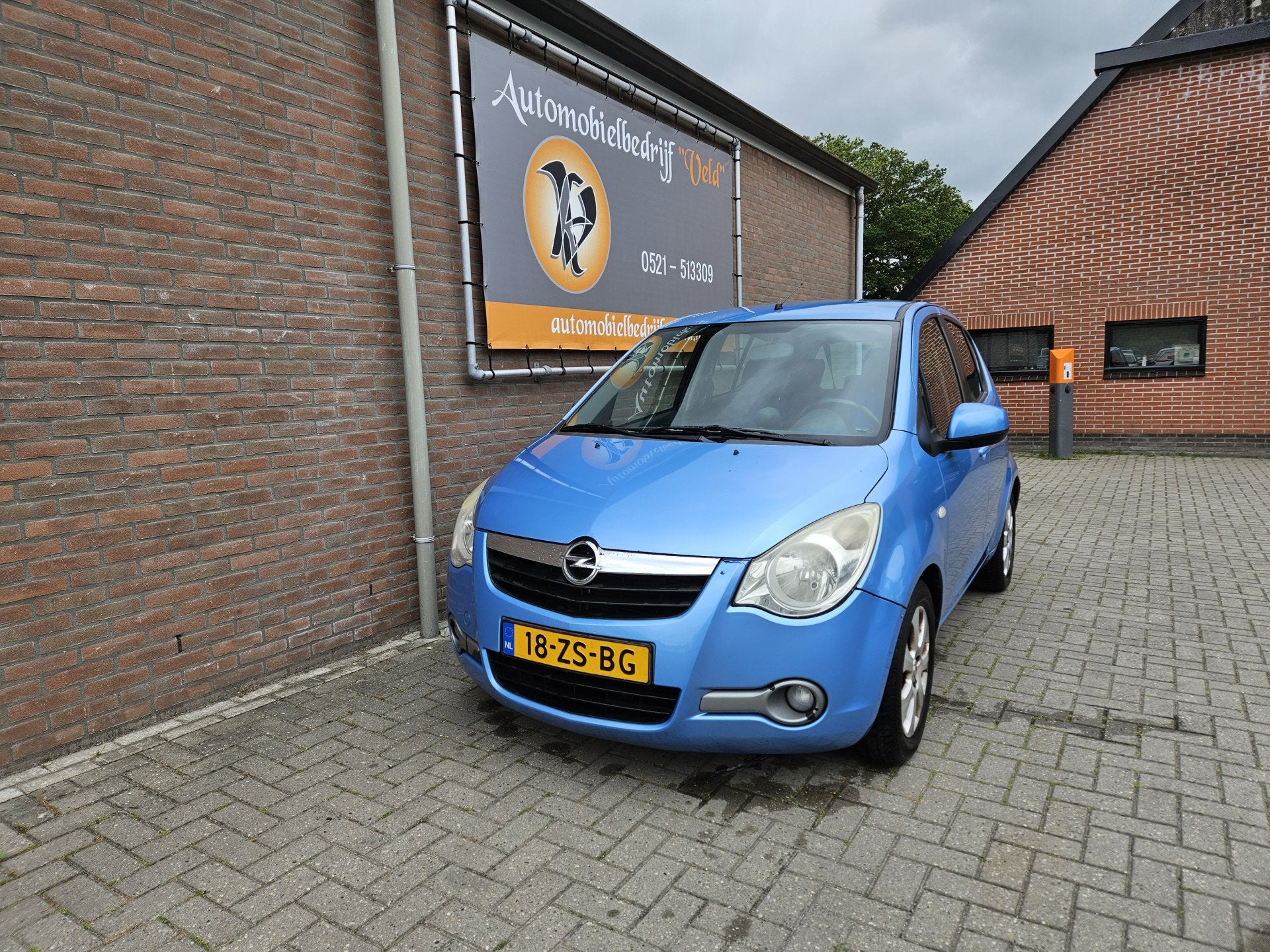 Opel Agila 1.2 Enjoy (bj 2008), Auto's, Voorwielaandrijving, 965 kg, Blauw, Origineel Nederlands