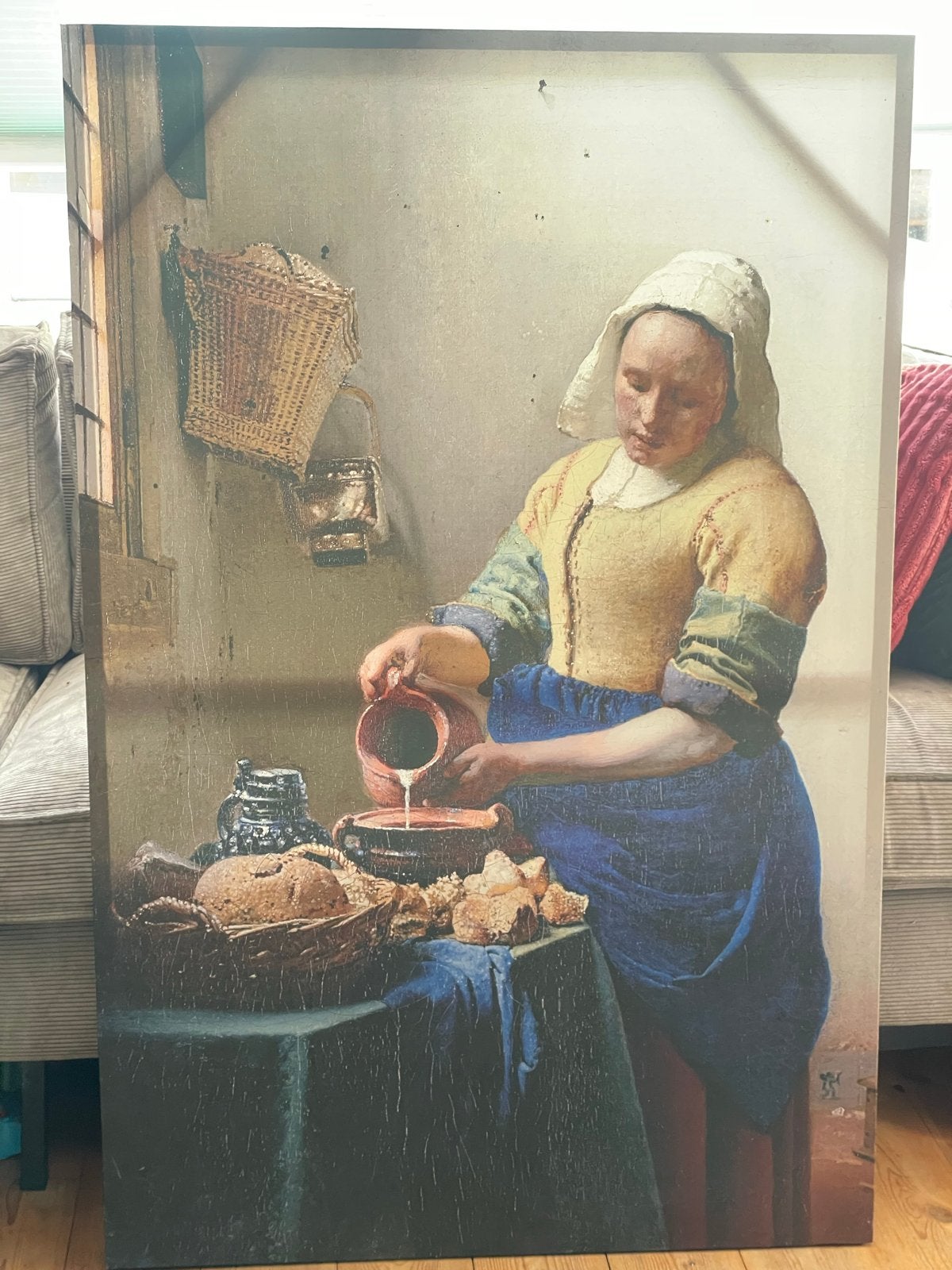 De Melkmeid van Vermeer - Canvas Print, Ophalen, Doek, Portret of Personen, Klassiek