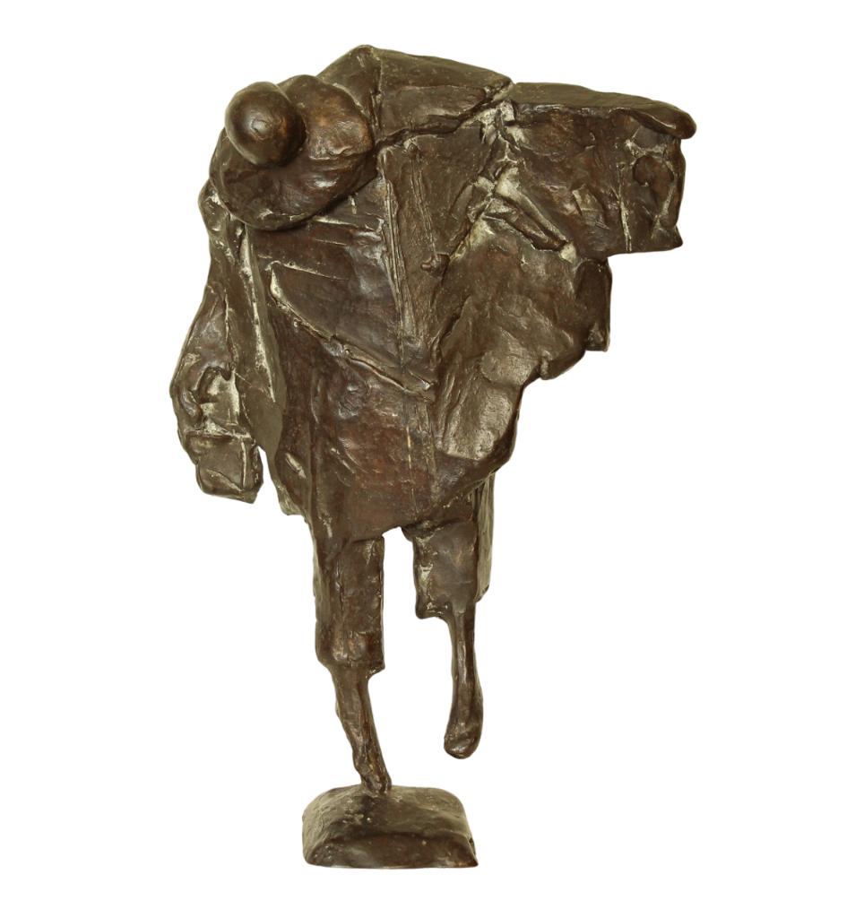 Eric Claus BRONS BEELD COMMEDIA DELL'ARTE PIERROT, Ophalen of Verzenden, Gepatineerd, Brons, Beeld