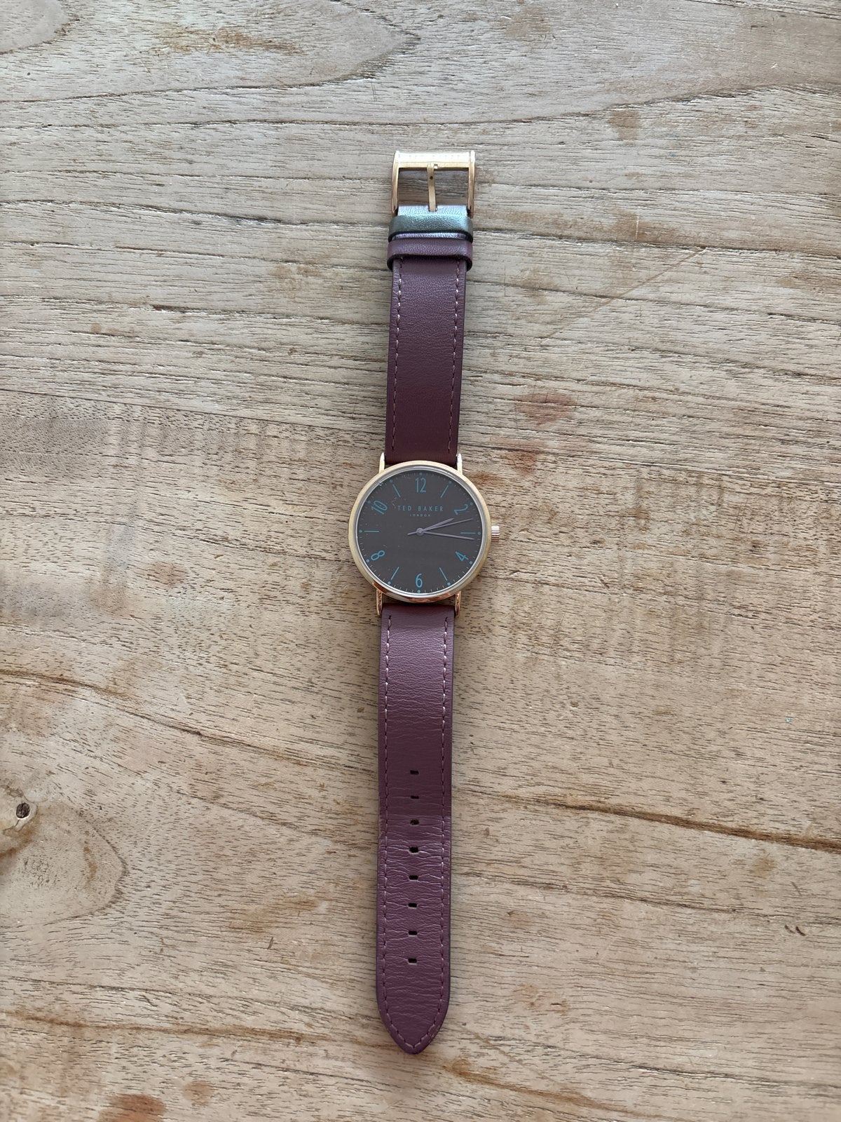 Ted Baker Polshorloge met Leren Bandje - Zo goed als nieuw, Overige merken, Overige materialen, Leer, Polshorloge