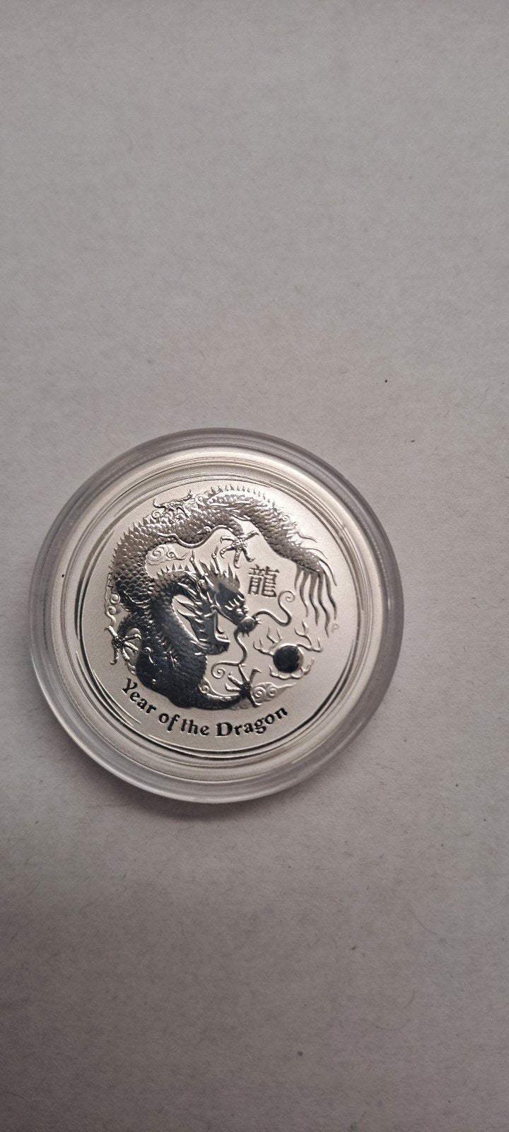 Zilveren Lunar Draak Munt 2012 - 0,5 oz, Ophalen of Verzenden