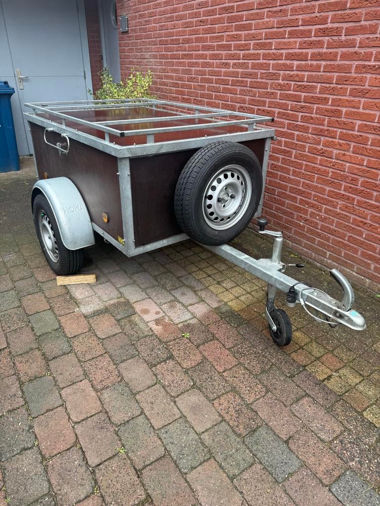 Hoka bagagewagen met hard deksel (148x100x54), Auto diversen, Aanhangers en Bagagewagens, Ophalen, Gebruikt