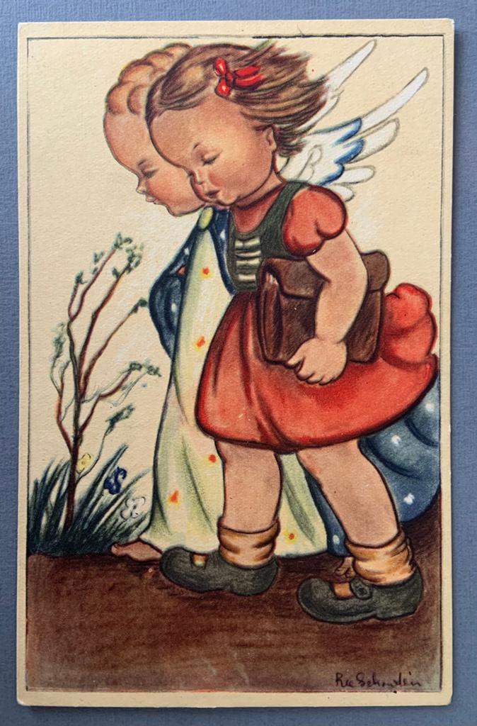 Meisje met Berschermengel- Ria Schouten, Verzamelen, Verzenden, Kinderen