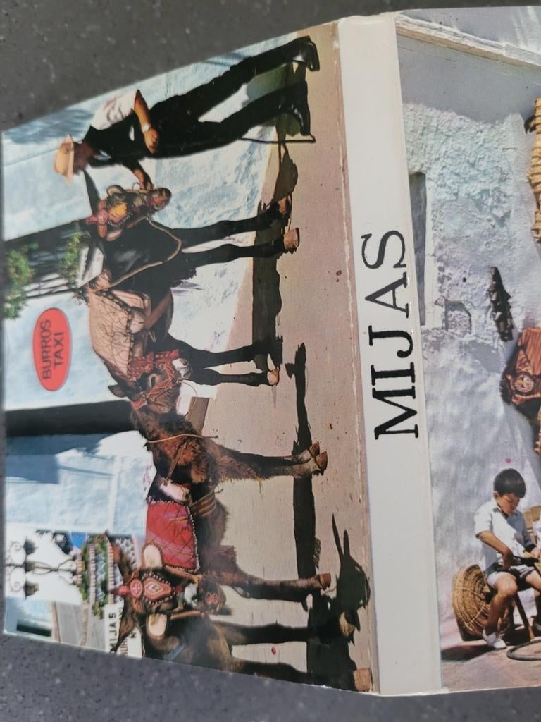 Mijas Burros Taxi accordeon ansichtkaartenboekje Spanje, Verzamelen, Ophalen of Verzenden, 1980 tot heden, Ongelopen, Spanje