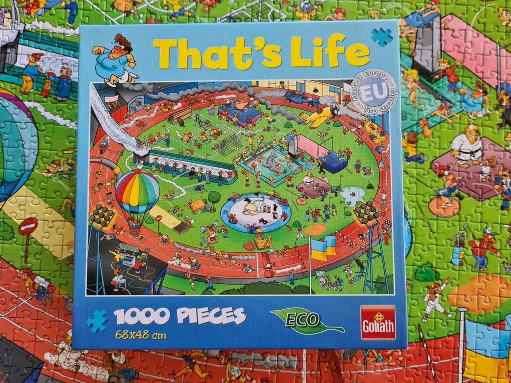 Thats life puzzel 1000 stukjes sport bol, Ophalen, 500 t/m 1500 stukjes, Zo goed als nieuw