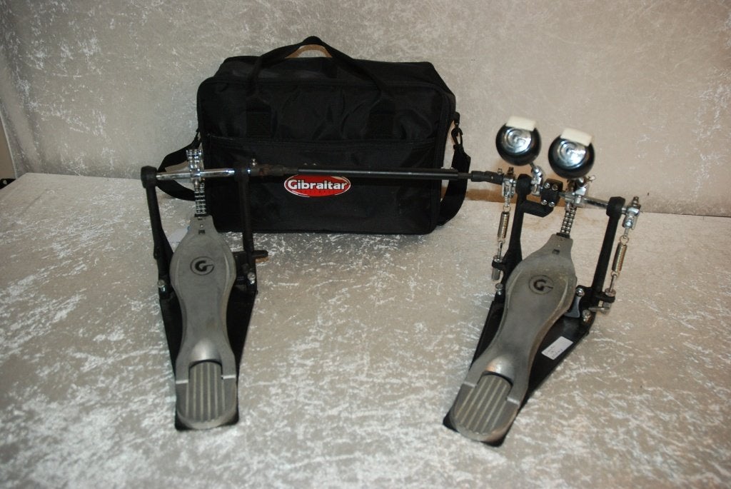 Gibraltar Dubbel baspedaal met tas  <26261007>, Gebruikt, ., Drums of Percussie, Gibraltar