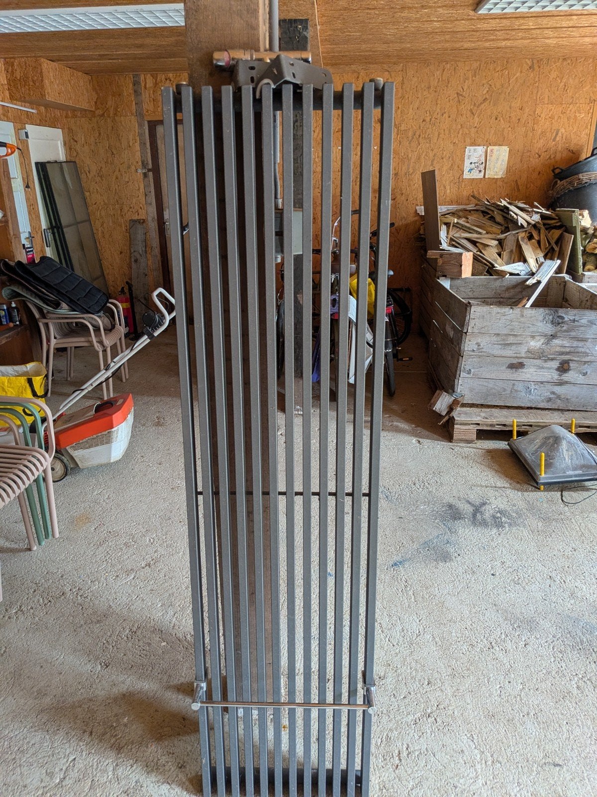 Grote verticale radiator, antraciet, 180x40 cm, Doe-het-zelf en Verbouw, Verwarming en Radiatoren, Ophalen, Gebruikt, Radiator