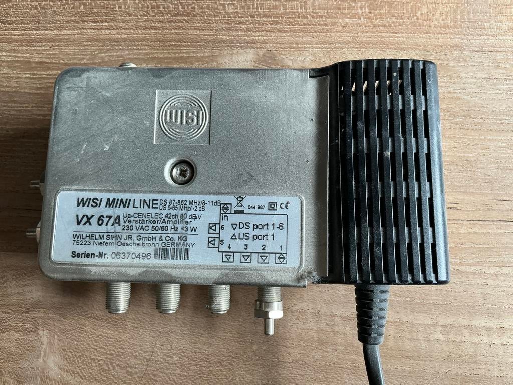 WISI MINI LINE VX 67 A Versterker/Amplifier voor coax tv, Ophalen of Verzenden, Gebruikt