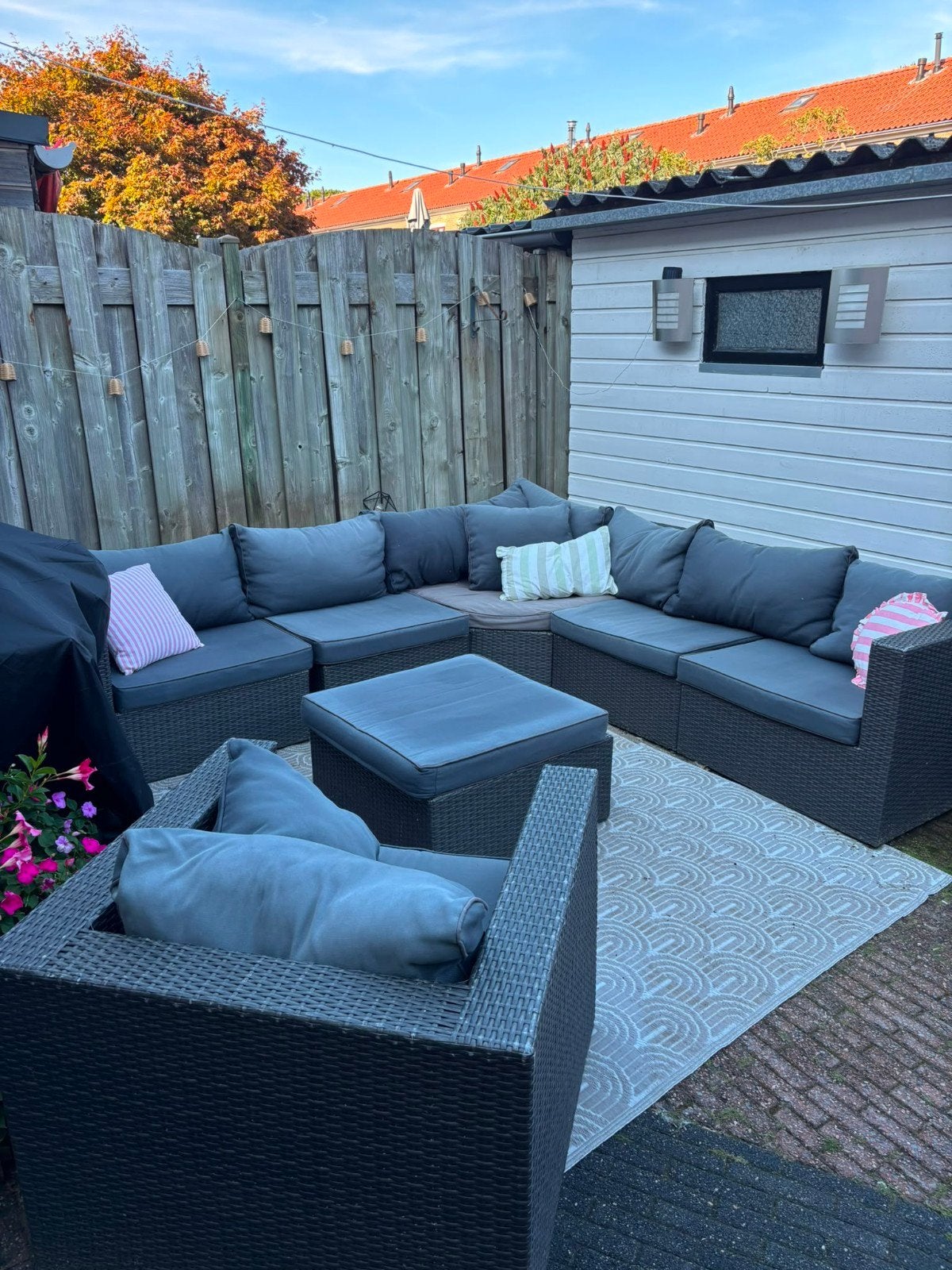 Complete Wicker Loungeset met Kussens en Opbergbox, Ophalen, Meer dan 8 zitplaatsen, Loungeset, Wicker