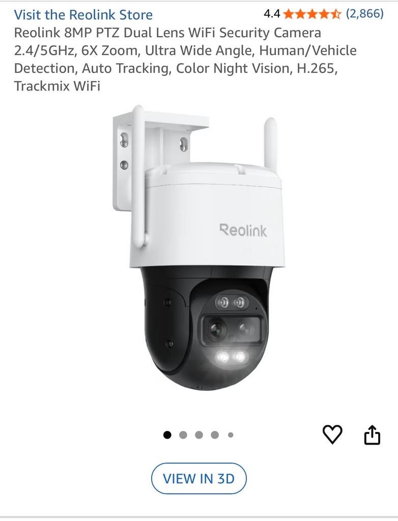 Reolink TrackMix PoE 8MP Beveiligingscamera - Nieuwstaat, Ophalen of Verzenden, Nieuw, Buitencamera