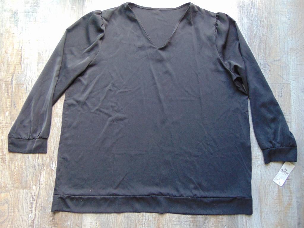 Blouse zwart NIEUW maat XXL lange mouwen, Kleding | Dames, Zwart, Nieuw, Ophalen of Verzenden, Maat 46/48 (XL) of groter