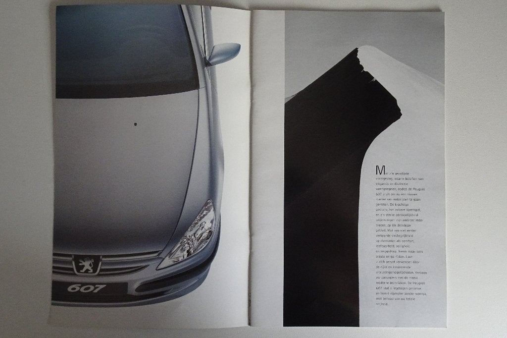 Peugeot 607 Brochure uit 2000 - Origineel en Compleet, Ophalen of Verzenden, Zo goed als nieuw, Peugeot