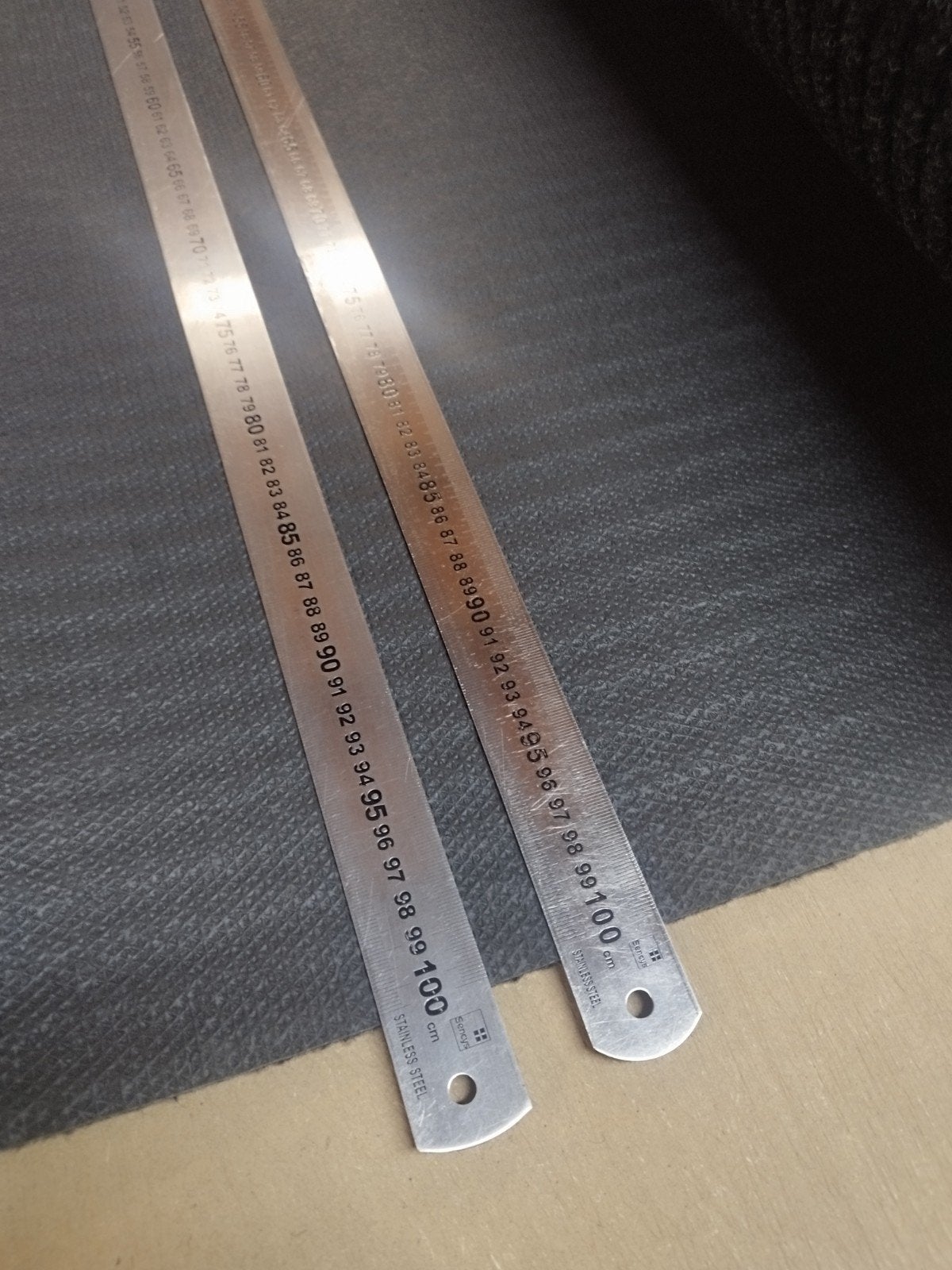 2x Sencys metalen liniaal 100 cm, Ophalen of Verzenden
