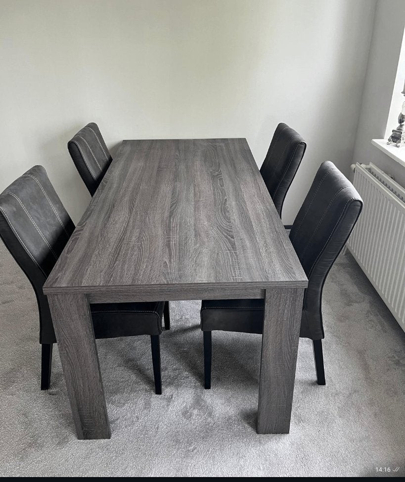 eettafel set, Huis en Inrichting, Ophalen, 50 tot 100 cm, Zo goed als nieuw, 150 tot 200 cm