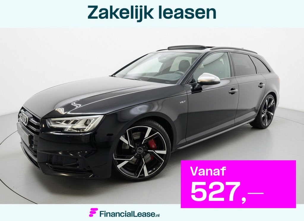 Audi S4 Avant 3.0 TFSI S4 quattro RS STOELEN PANO ACC CAMERA, Gebruikt, 2995 cc, 1650 kg, Zwart