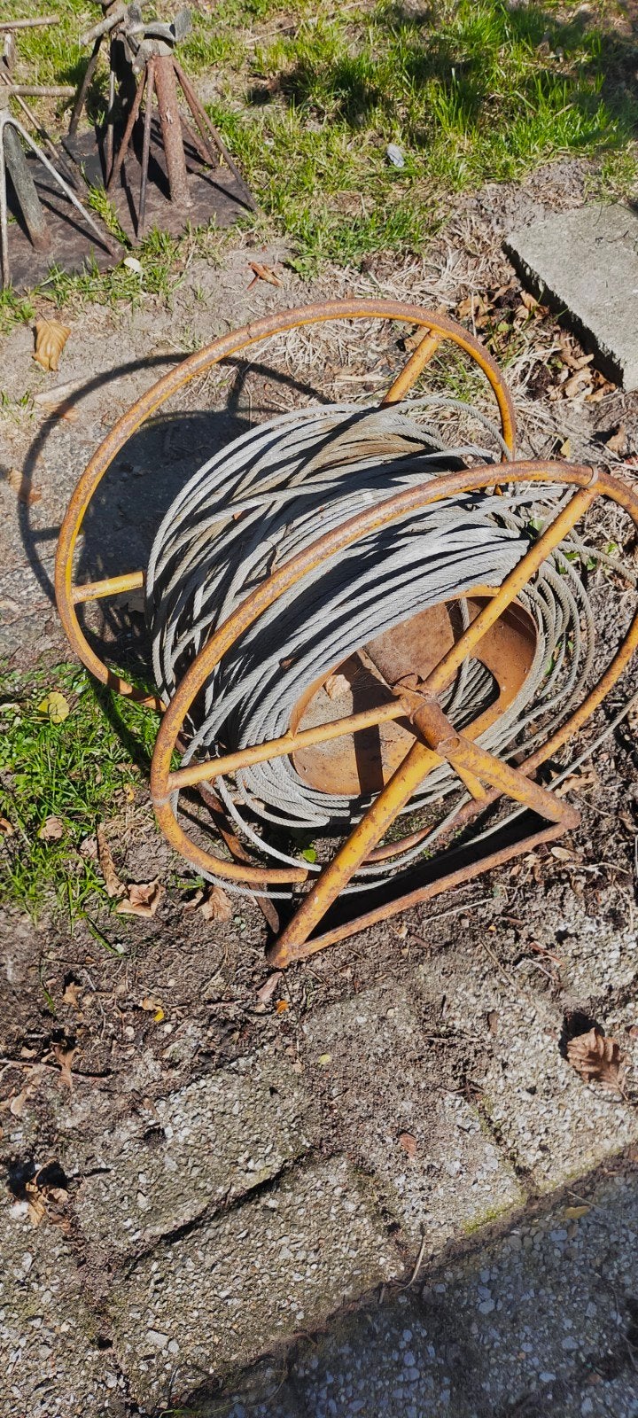Haspel met stalen kabel - Gebruikt, Ophalen, Gebruikt