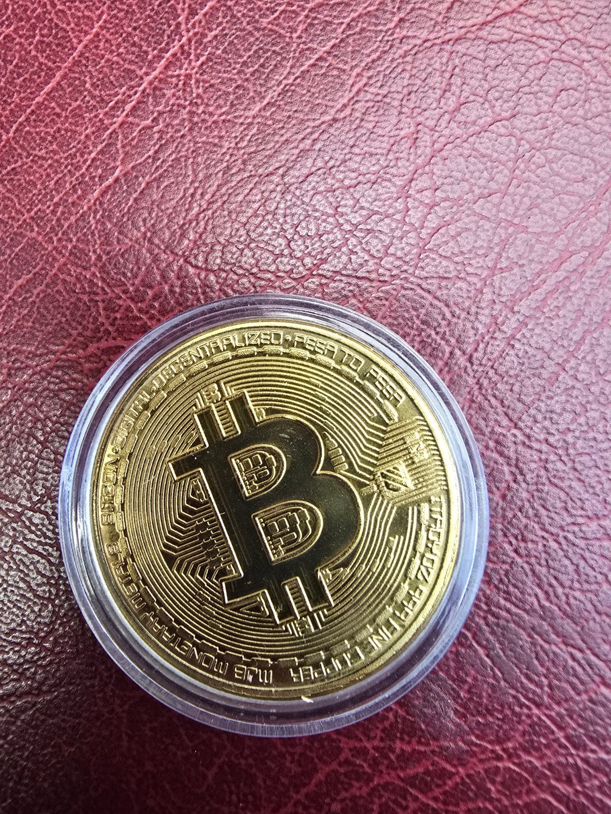 MJB Bitcoin munt 2013 - Gouden replica, Ophalen of Verzenden, Overige landen, Losse munt, Goud