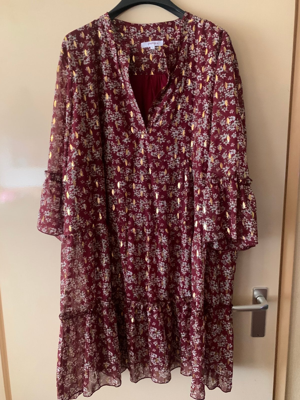 Prachtige jurk/tuniek van Paprika maat 5, Ophalen of Verzenden, Nieuw, Rood, Blouse of Tuniek
