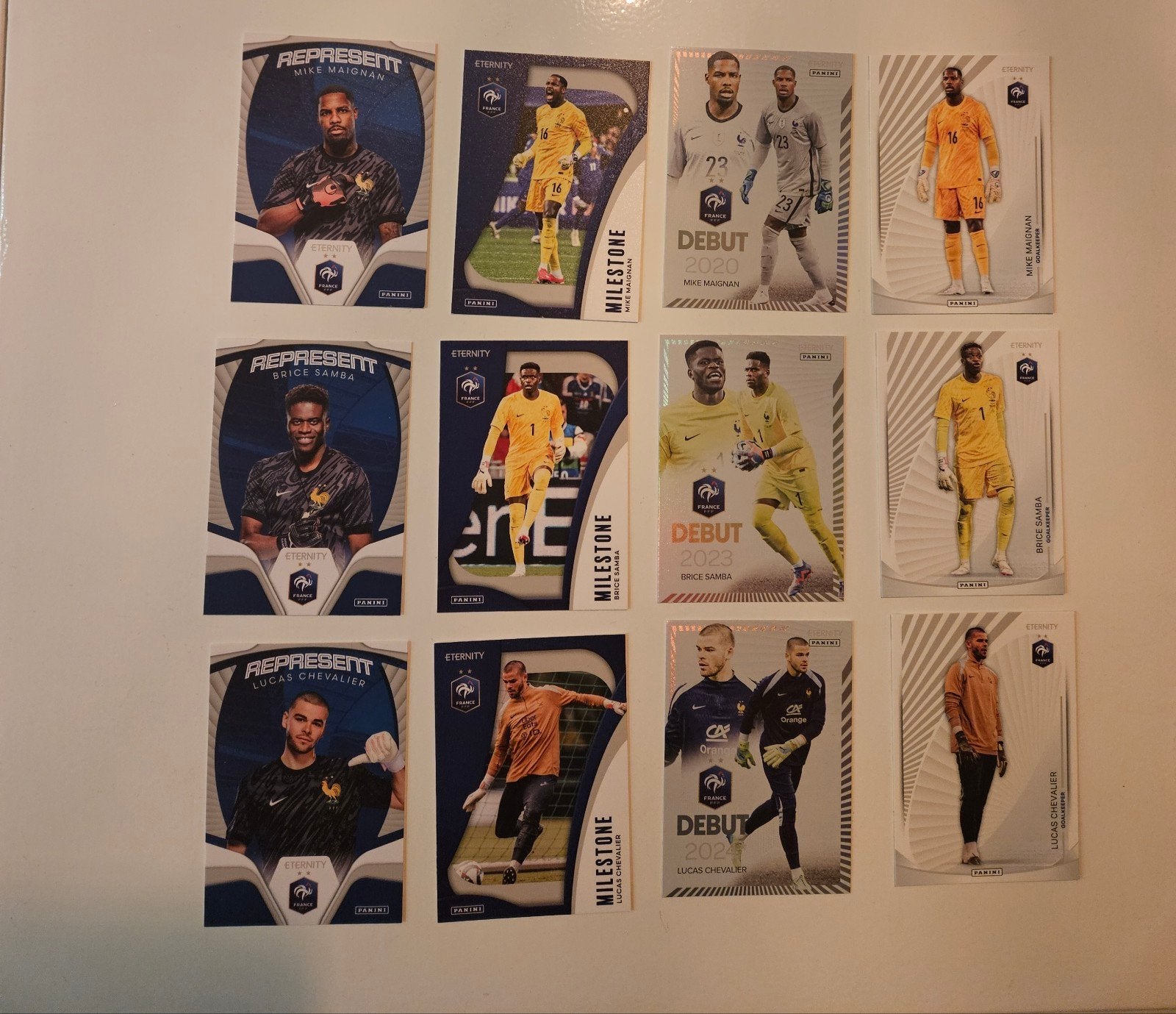 12 panini eternity kaarten van Frankrijk, Ophalen of Verzenden, Zo goed als nieuw, Buitenlandse clubs, Poster, Plaatje of Sticker
