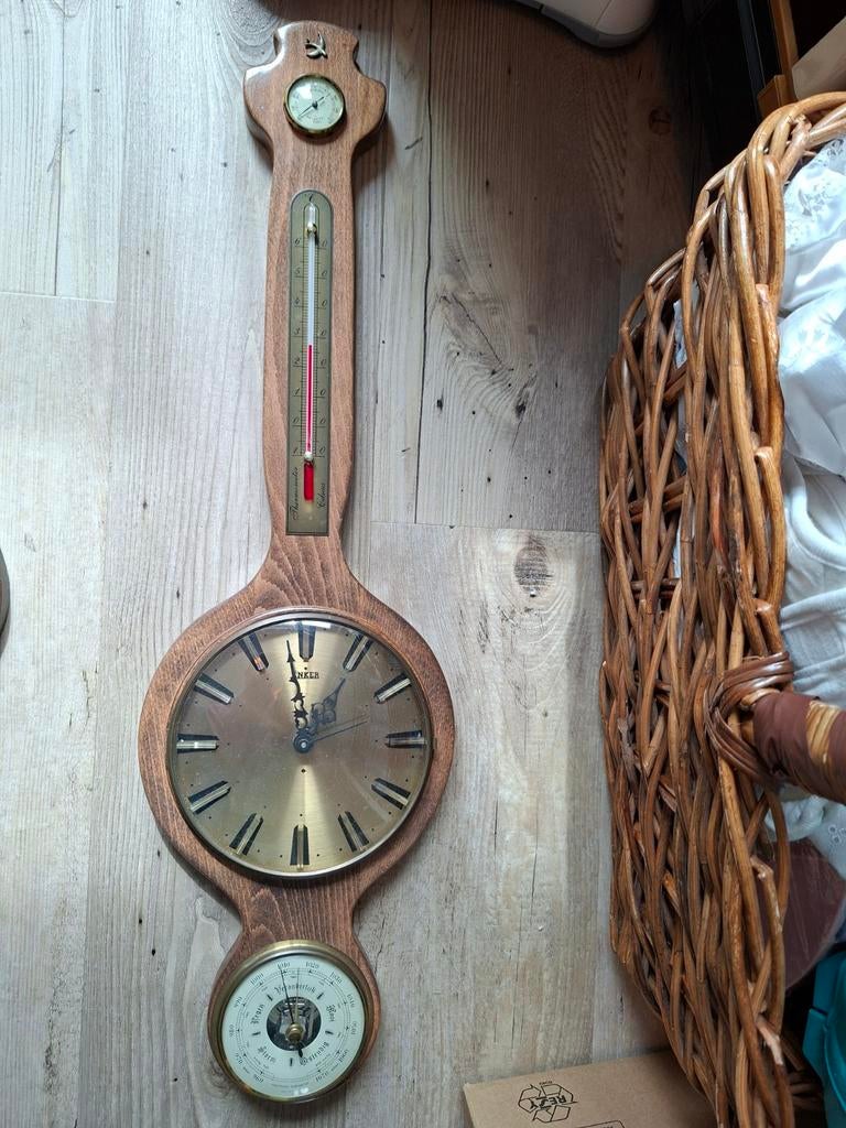 Anker barometer met klok, Antiek en Kunst, Antiek | Klokken, Ophalen