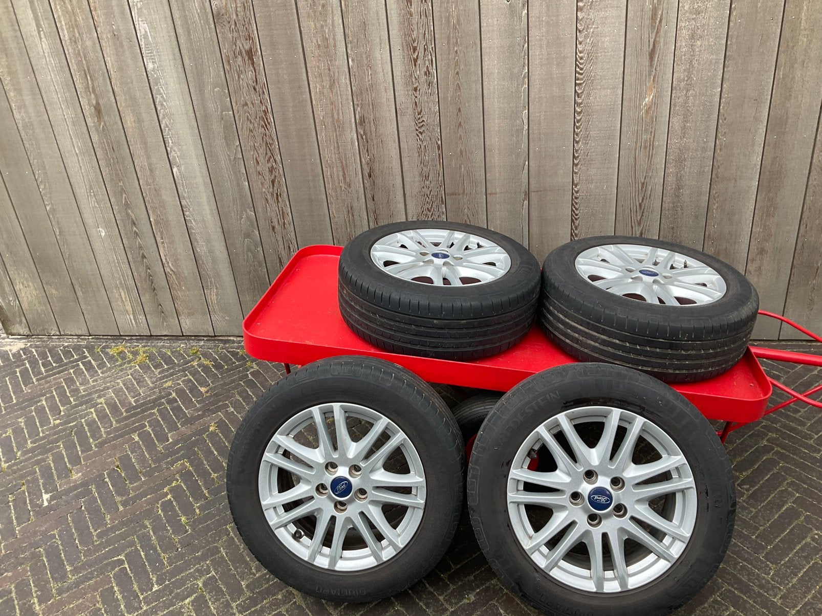 Set nette lichtmetalen velgen 16 inch  voor ford focus, Ophalen, Gebruikt