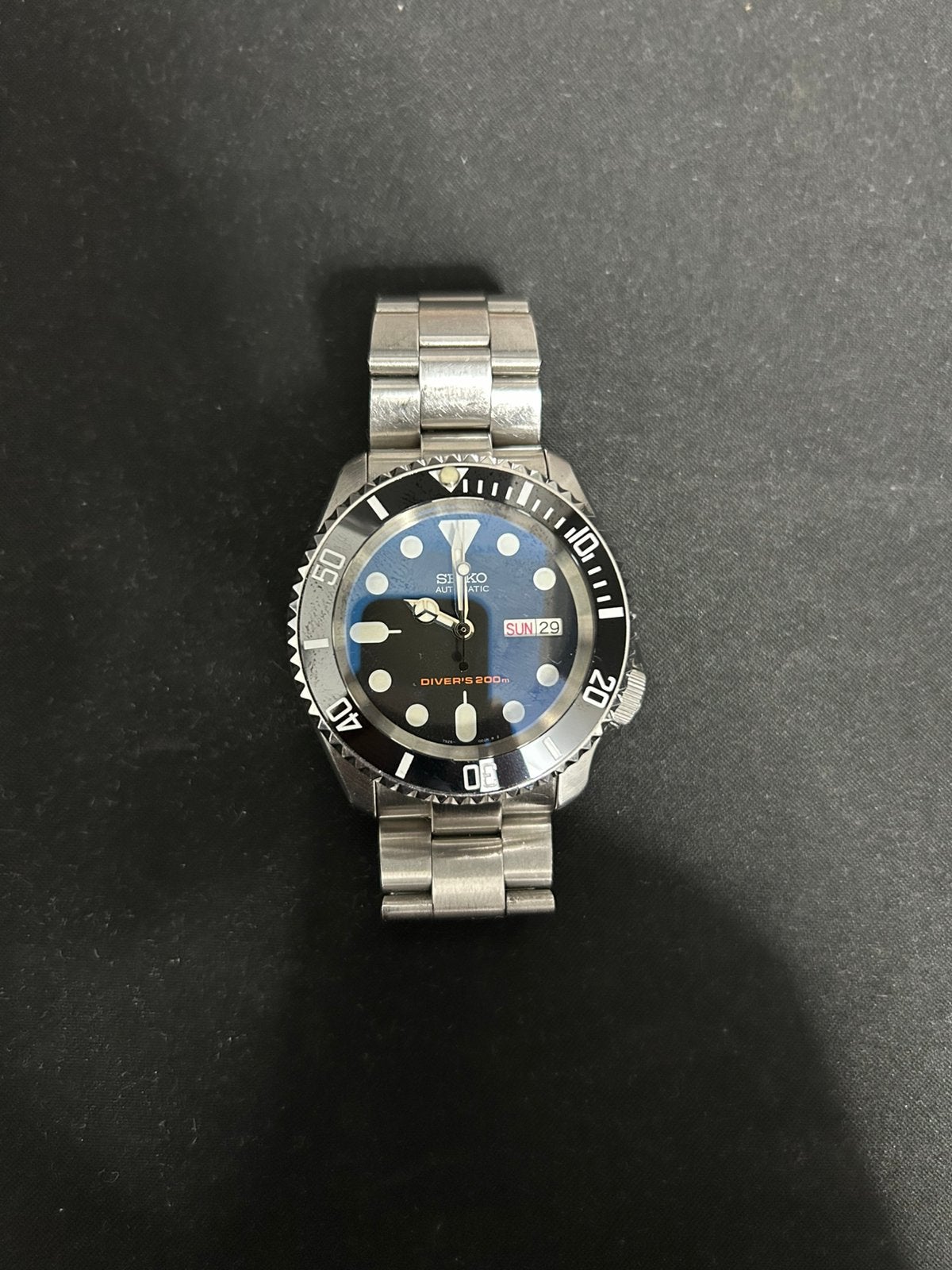 Seiko mod horloge, Staal, Polshorloge, Ophalen of Verzenden, Zo goed als nieuw