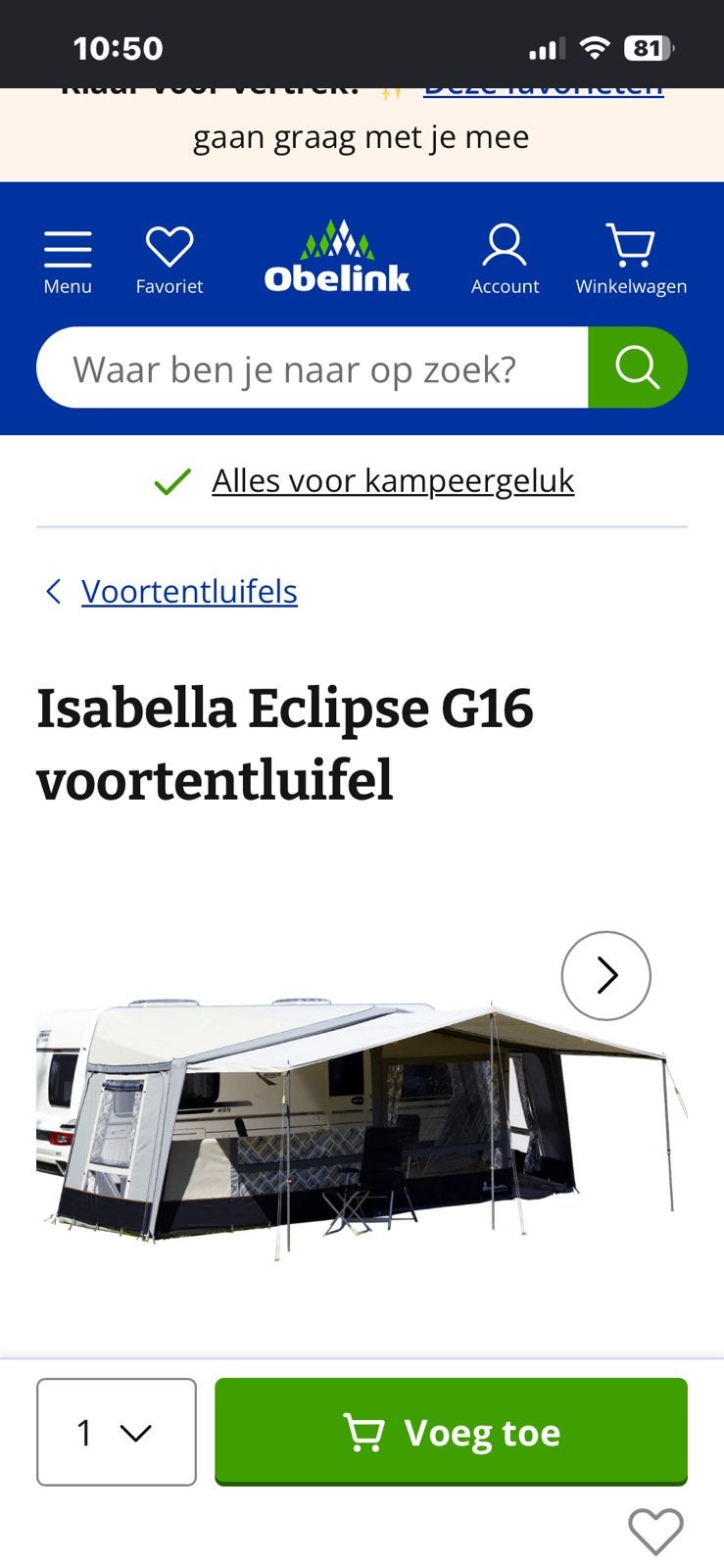 Isabella eclipse voortentluifel, Ophalen of Verzenden, Zo goed als nieuw
