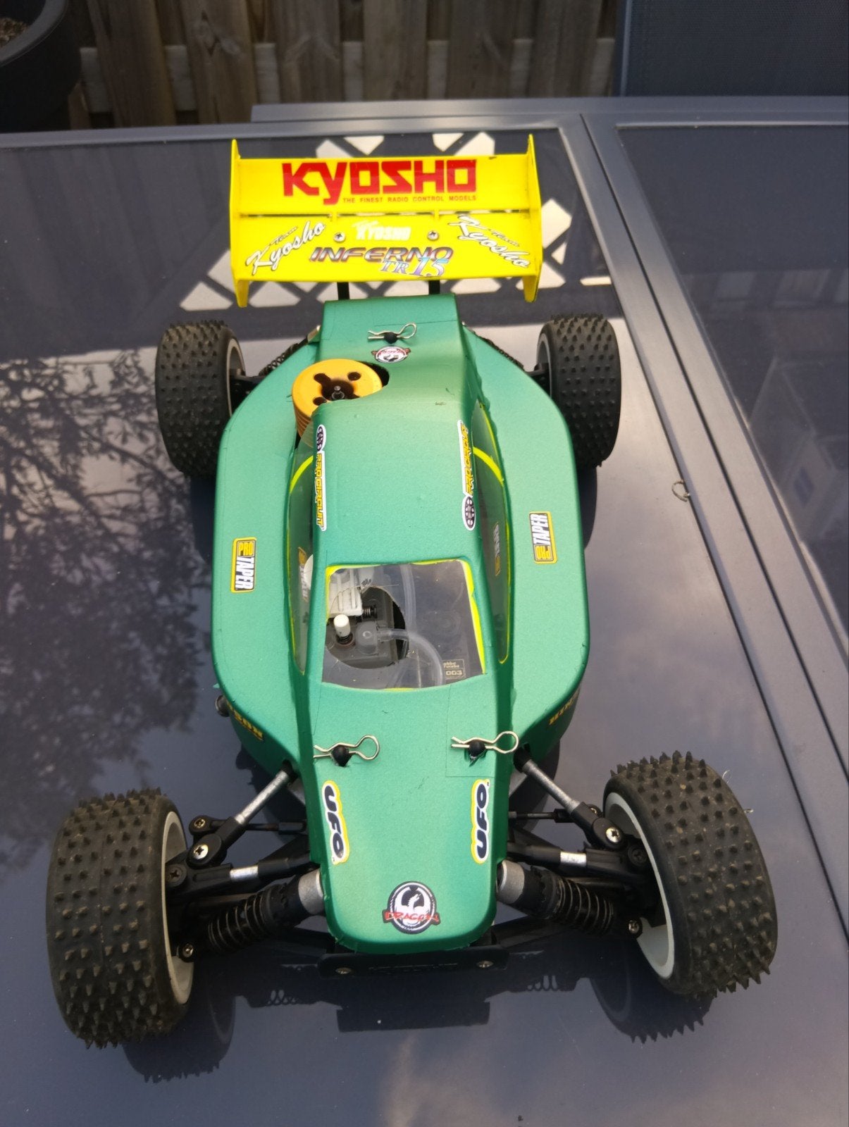Kyosho Nitro RC Auto 1/8 inruil Tamiya TT 02R mogelijk, Ophalen of Verzenden, Gebruikt, Nitro, Auto onroad