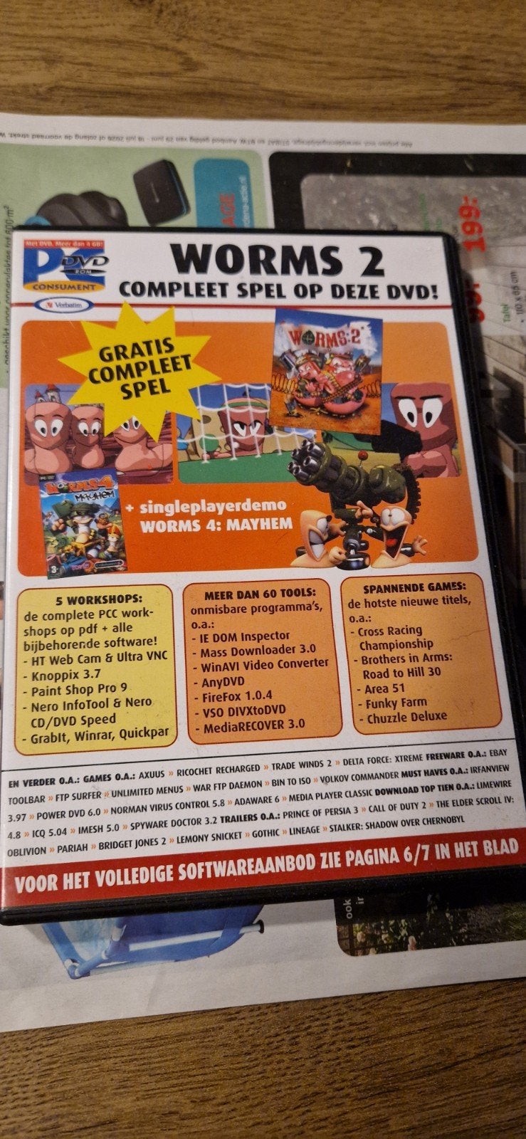 Worms 2 PC CD-ROM + Software Collectie (PC Consument), Spelcomputers en Games, Games | Pc, Gebruikt, Ophalen of Verzenden, 3 spelers of meer
