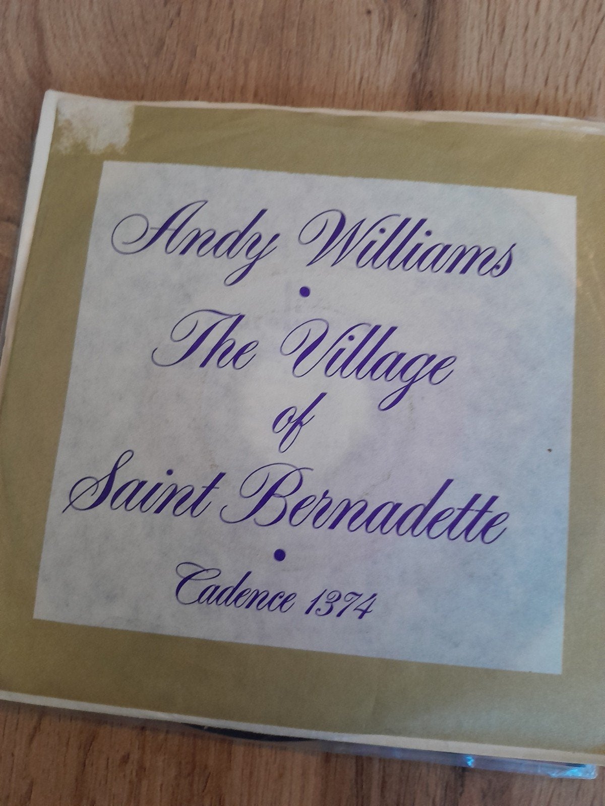 andy williams 7inch the village of st Bernadette, Cd's en Dvd's, Ophalen of Verzenden, Zo goed als nieuw, Pop