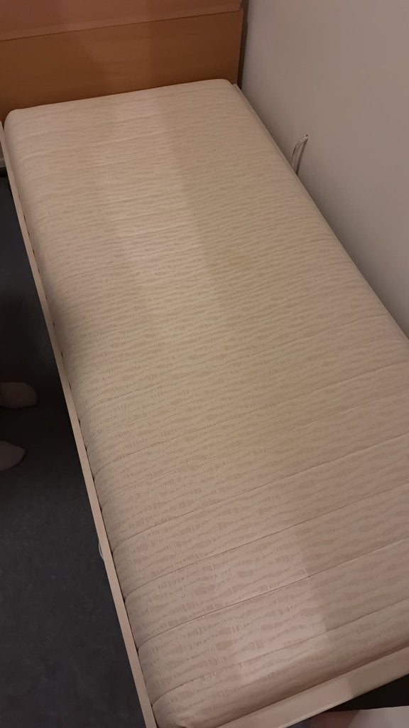 Gratis auping matras en topper eenpersoonsbed, Ophalen, 90 cm, Eenpersoons, Zo goed als nieuw