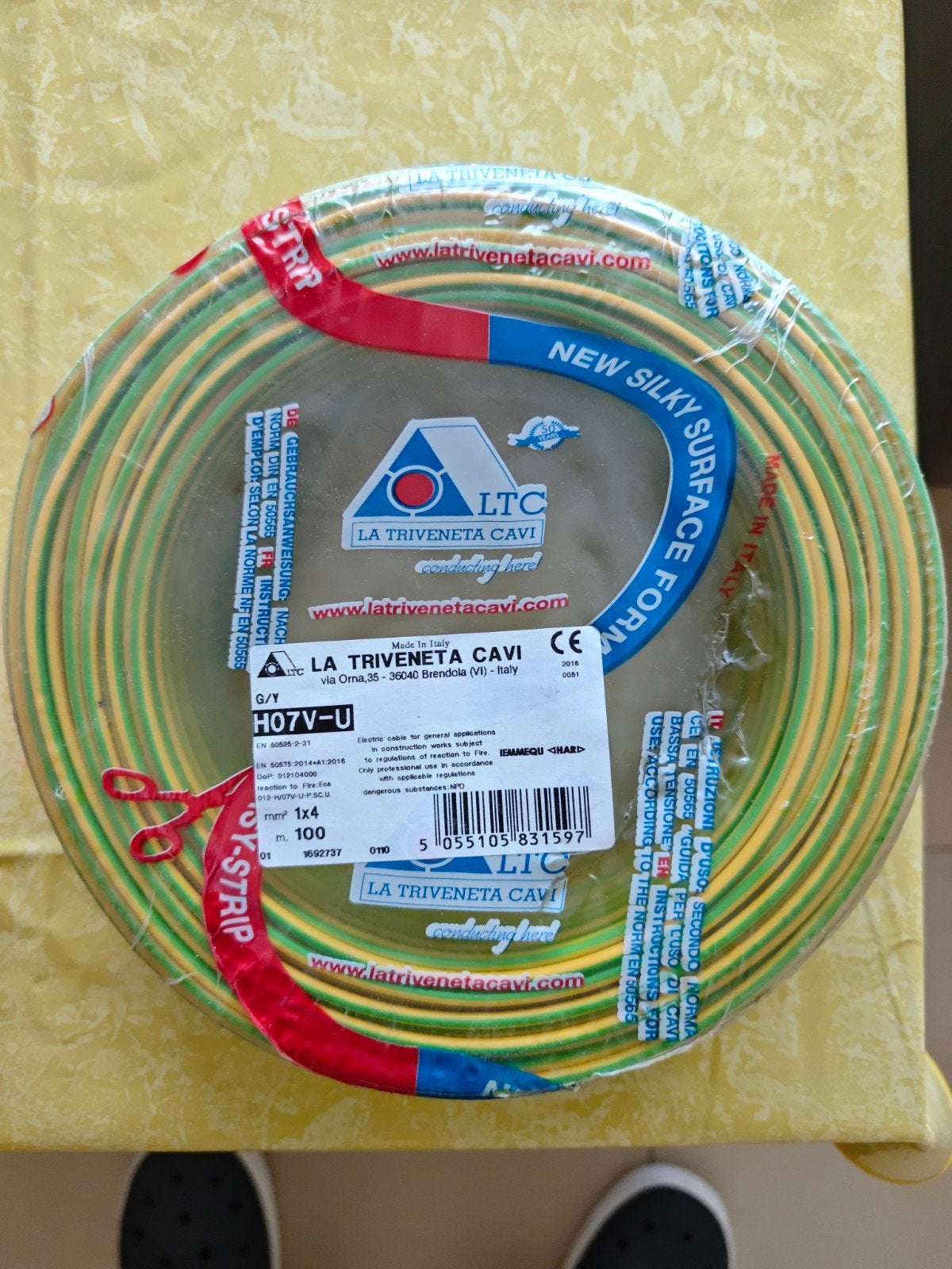 1x4mm² 100m VD draad, installatiedraad, aardekabel, snoer, Ophalen of Verzenden, Nieuw, Overige merken, Kabel of Snoer