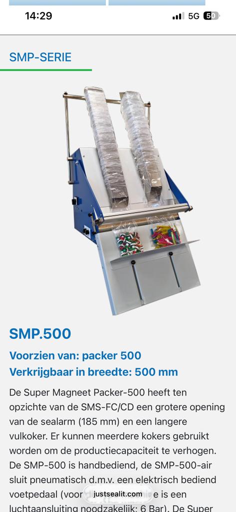 AVC SMP-500 Super Magneet Packer professionele sealmachine, Ophalen