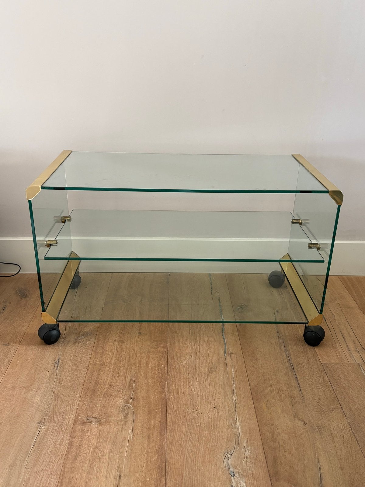 Bijzettafel Gallotti & Radice, Gebruikt, Glas, 75 cm of meer, Rechthoekig