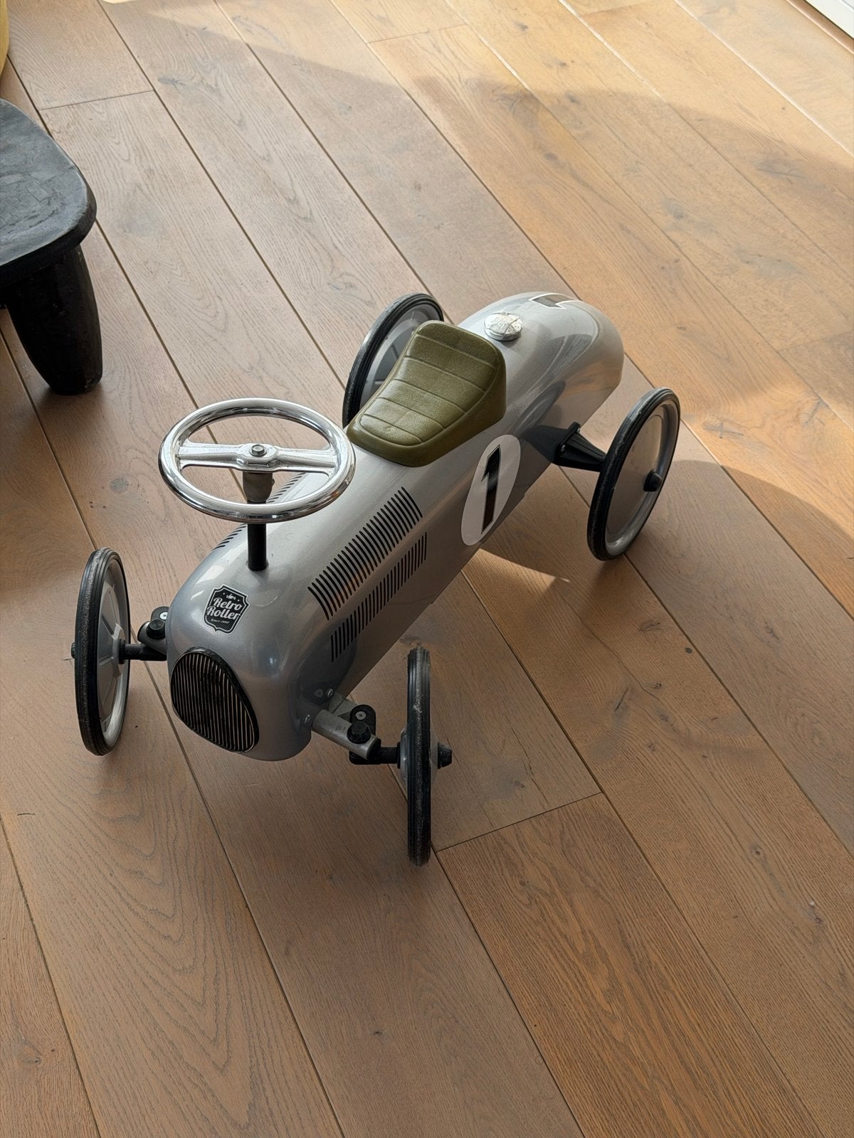 Retro Roller Loopauto Zilver, Ophalen, Zo goed als nieuw, Loopvoertuig