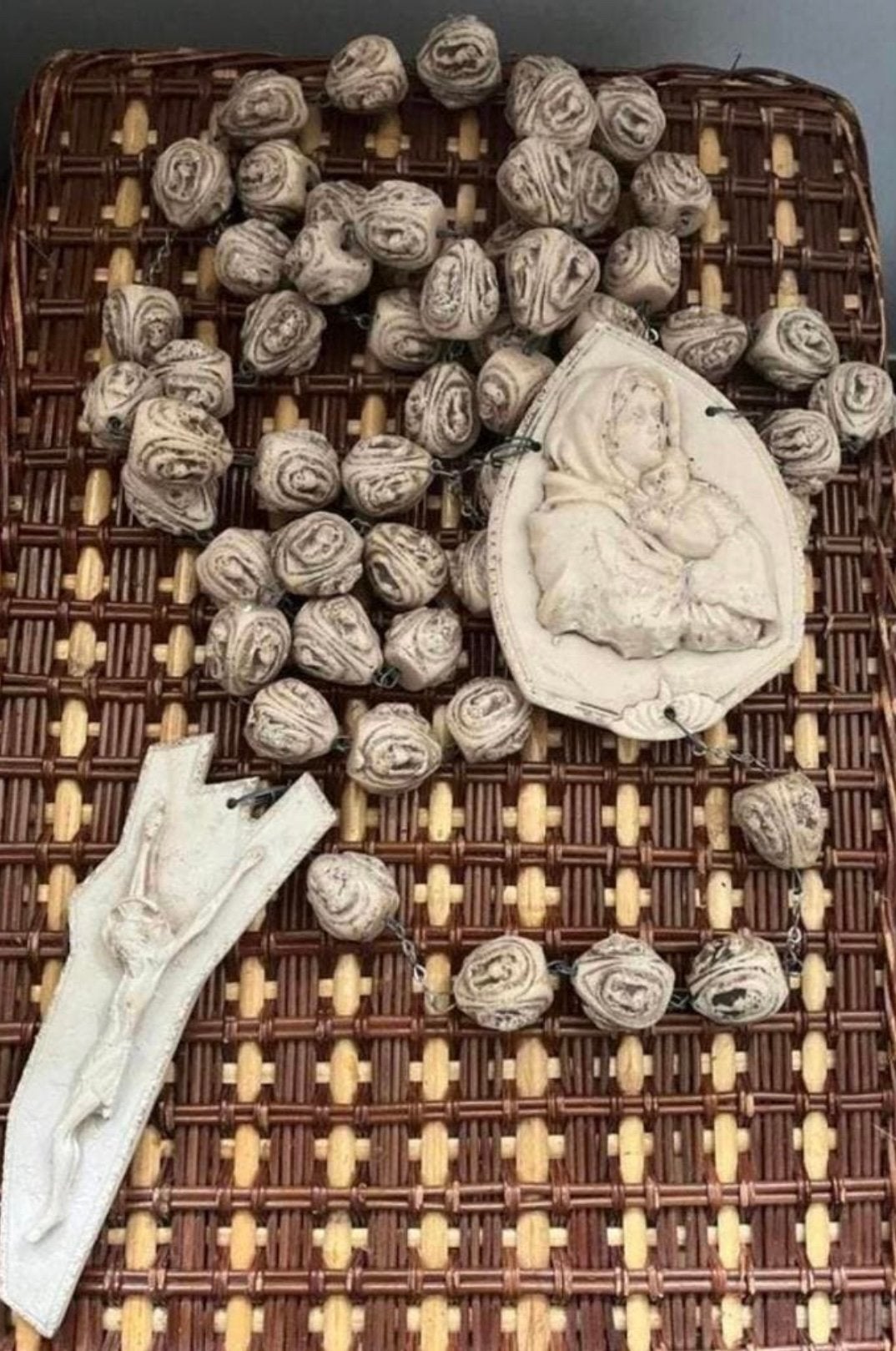 ROZENKRANS/PATERNOSTER,MOOI!!!  1.70 m LANG!!!, Antiek en Kunst, Antiek | Religie, Ophalen of Verzenden
