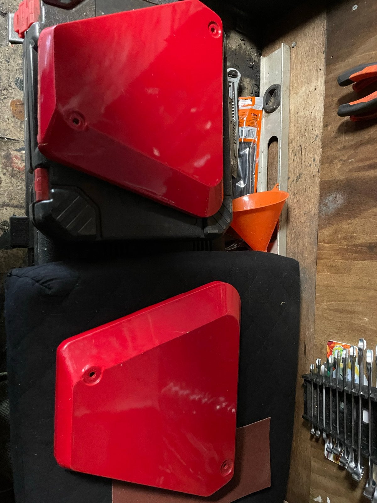 Puch M50 M125 Zijpanelen Rood, Fietsen en Brommers, Ophalen of Verzenden, Gebruikt, Kap