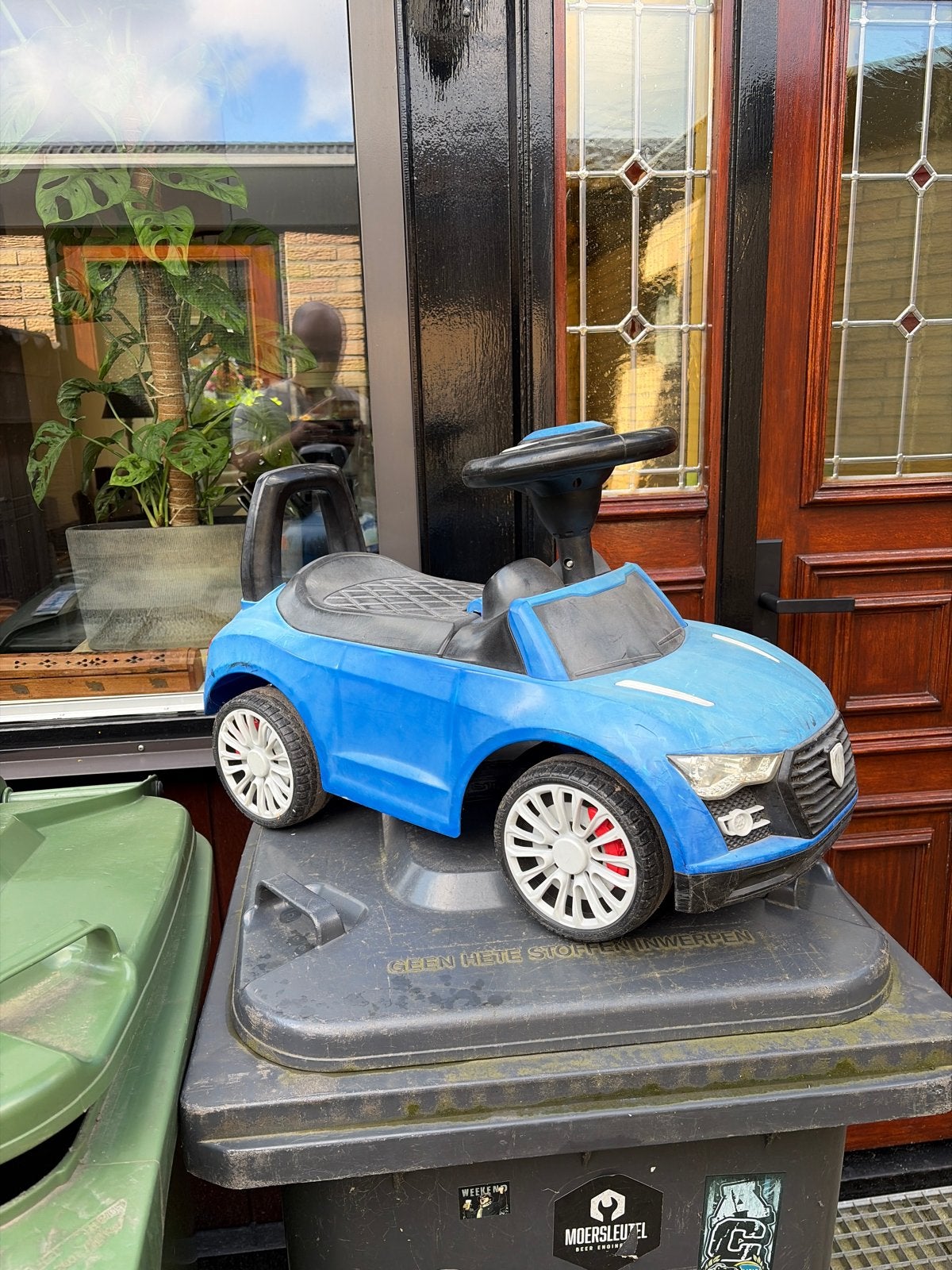Loopauto blauw, Ophalen, Gebruikt