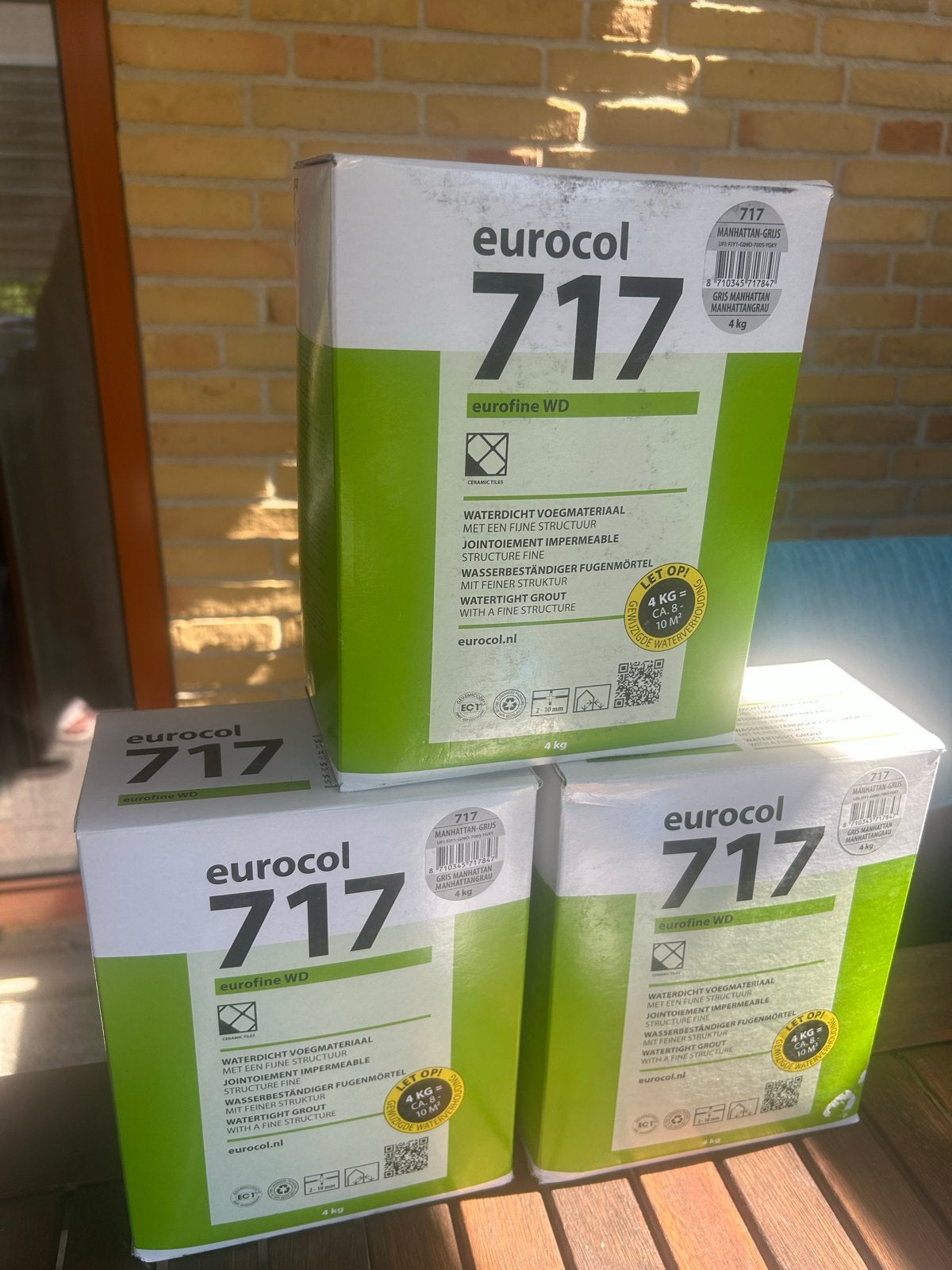 3x Eurocol 717 Eurofine WD waterdicht voegmateriaal, Doe-het-zelf en Verbouw, Ophalen of Verzenden, Nieuw, Overige typen
