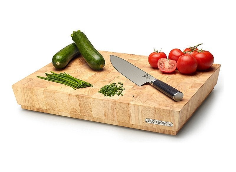 Nieuw | Kops Houten Snijplank / Hakblok 7,5cm dik rubberhout, Hout, Snij-/serveerplank, Nieuw, Ophalen of Verzenden
