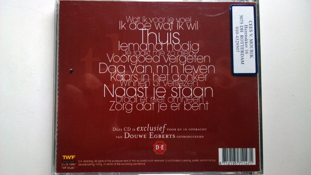 Edsilia Rombley - Thuis, Ophalen of Verzenden, Zo goed als nieuw, Pop, Album