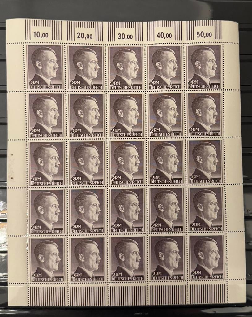 Postzegelvel 2RM Adolf Hitler 1942, Verzamelen, Ophalen of Verzenden, Duitsland