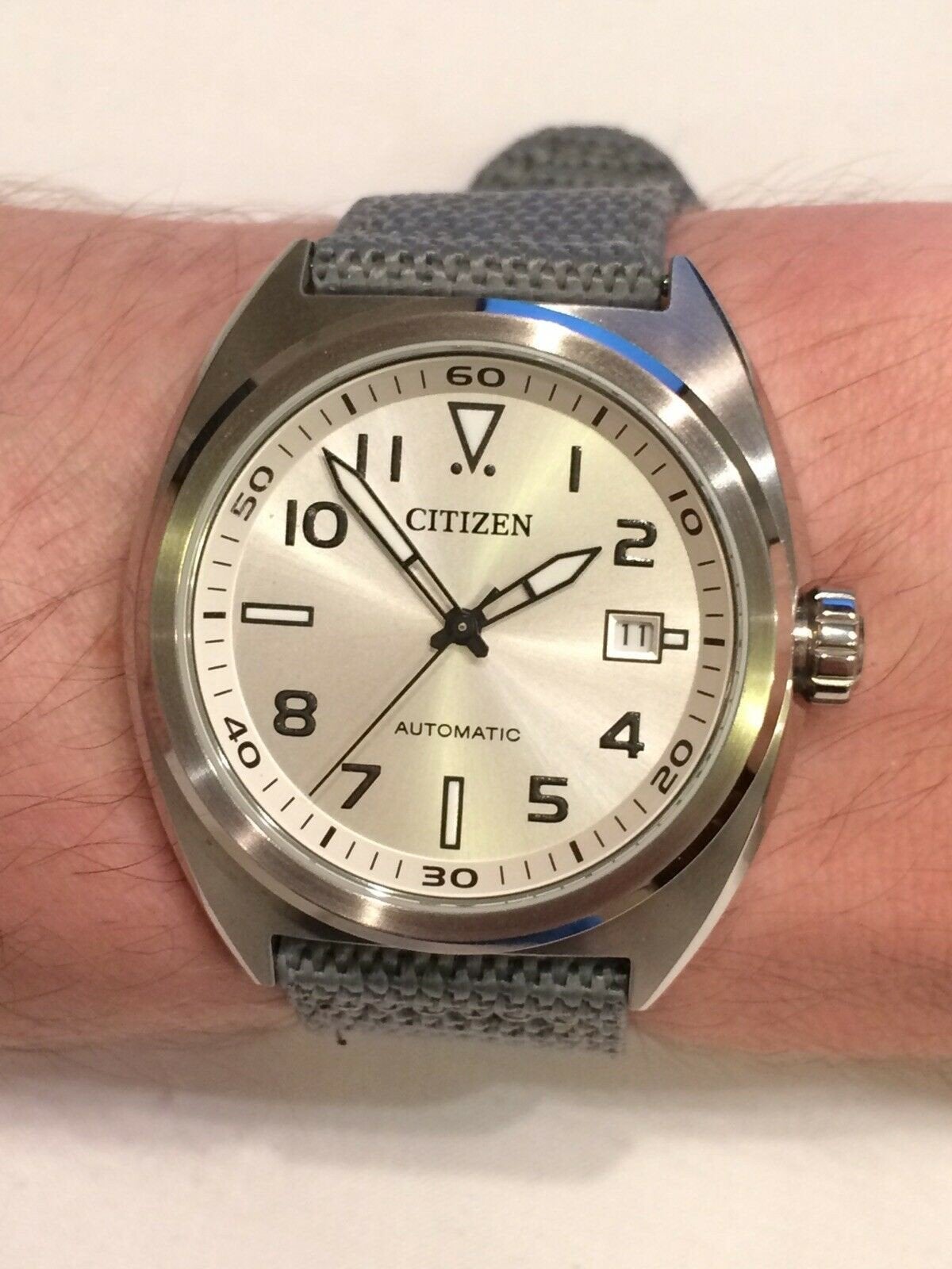 Citizen NJ0100-89A Field Pilot Watch, Sieraden, Tassen en Uiterlijk, Ophalen of Verzenden, Zo goed als nieuw, Waterdicht, Grijs