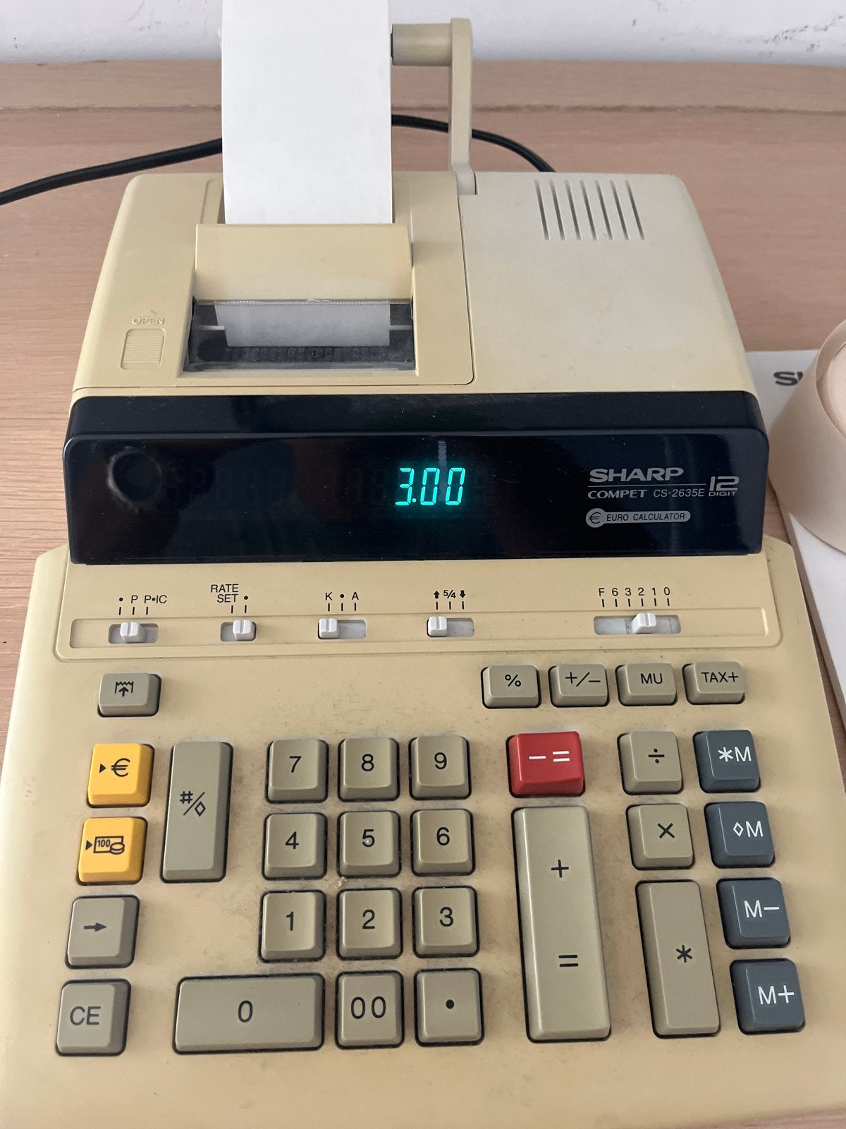 Sharp compet rekenmachine, Ophalen, Gebruikt