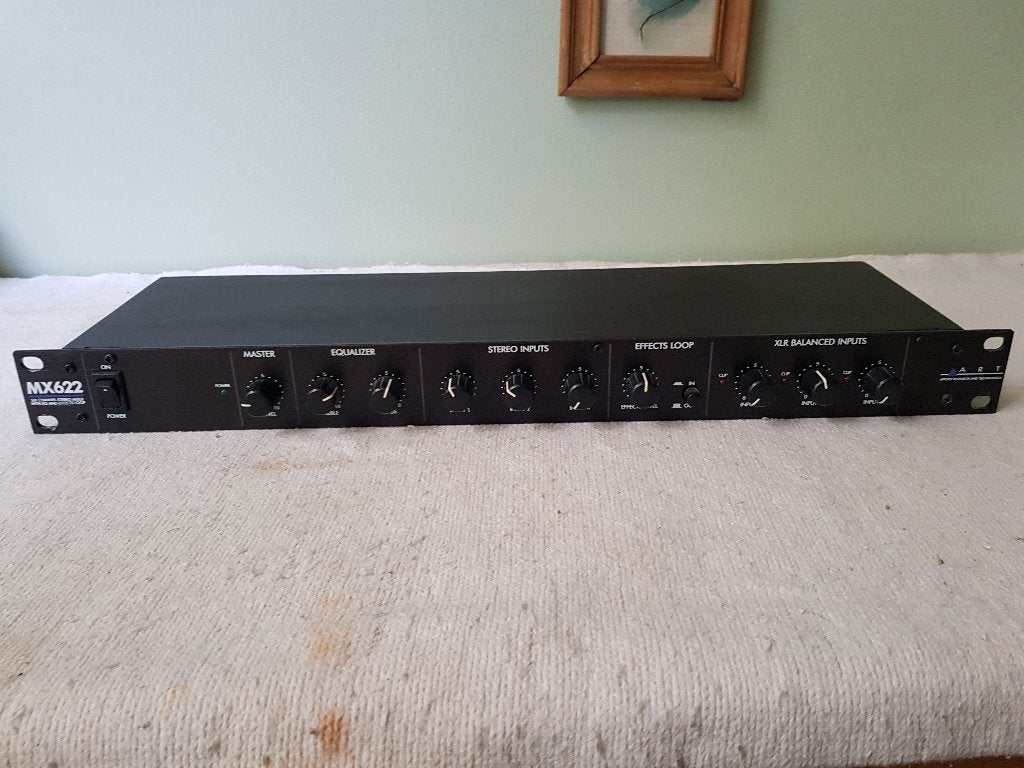 Art MX 622 rack mixer 1U, Muziek en Instrumenten, Mengpanelen, Ophalen of Verzenden, Zo goed als nieuw, 5 tot 10 kanalen, Microfooningang
