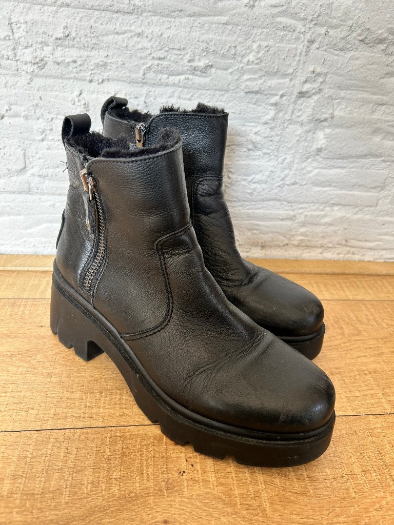 40 panama jack zwart zwarte schoenen dames echt leer leren, Zwart, Ophalen of Verzenden, Panama Jack, Sneakers of Gympen