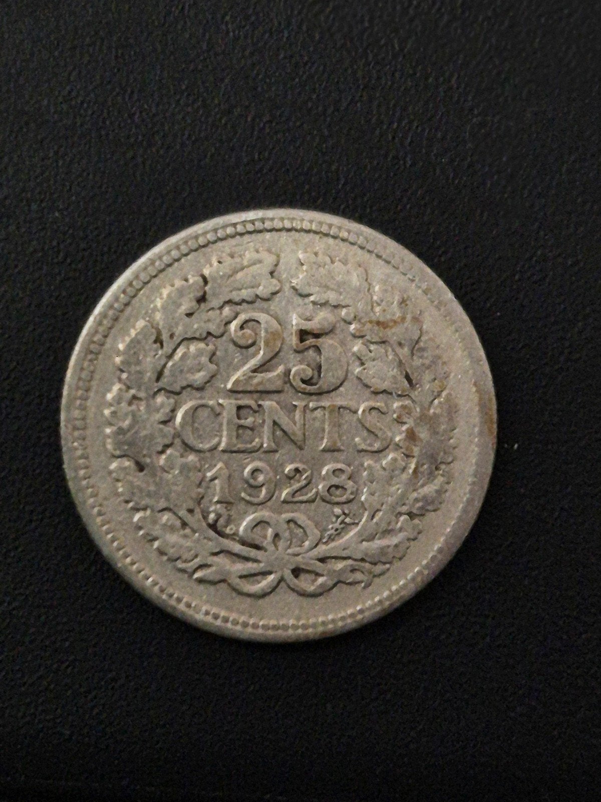 25 cent 1928, Verzenden, Zilver, 25 cent, Koningin Wilhelmina