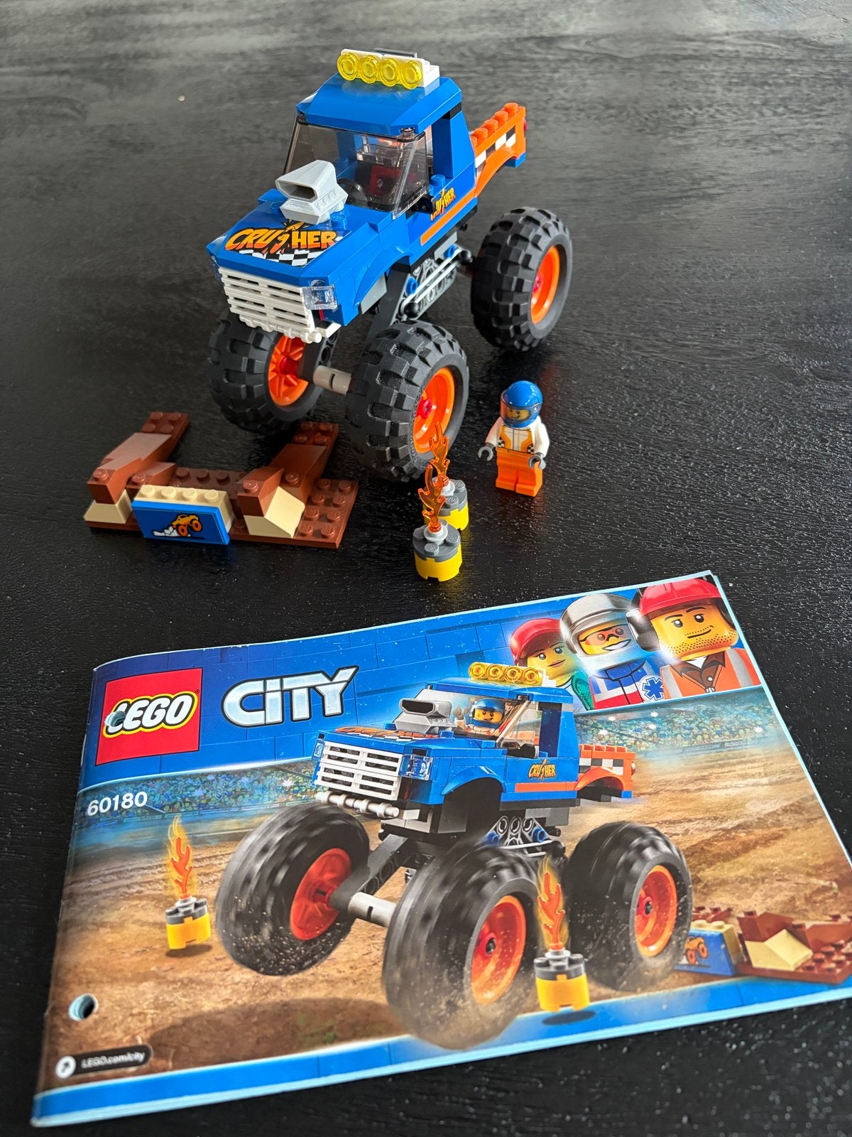 LEGO City 60180 Monstertruck - 100% Compleet, Ophalen of Verzenden, Gebruikt